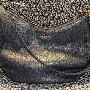 kate spade navy blue medium leather handbag shoulder bag crossbody